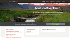 Desktop Screenshot of madisonriverranch.org